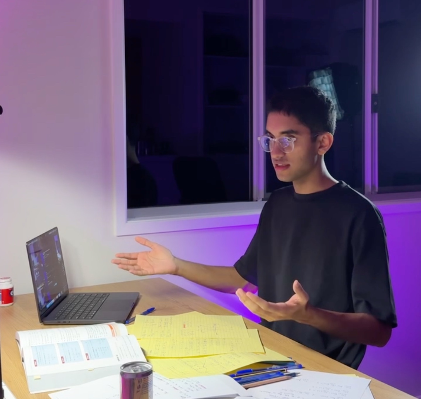 Daniel at his desk